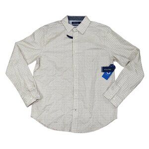 Nautica Geo Print Classic Fit Stretch Long Sleeve Button Down Men's Shirt NWT